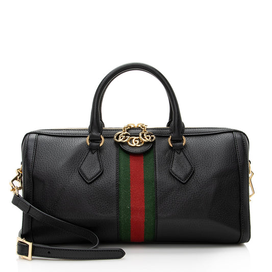 Gucci Leather Ophidia Medium Boston Bag (SHF-22477)