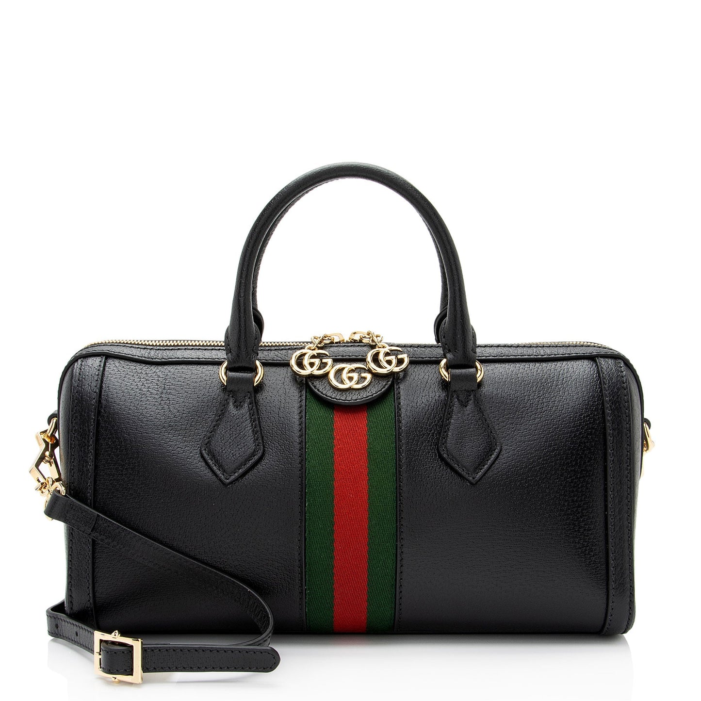 Gucci Leather Ophidia Medium Boston Bag (SHF-Cqcjoo)