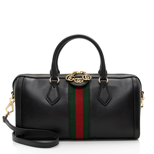 Gucci Leather Ophidia Medium Boston Bag (SHF-f7ZMqU)
