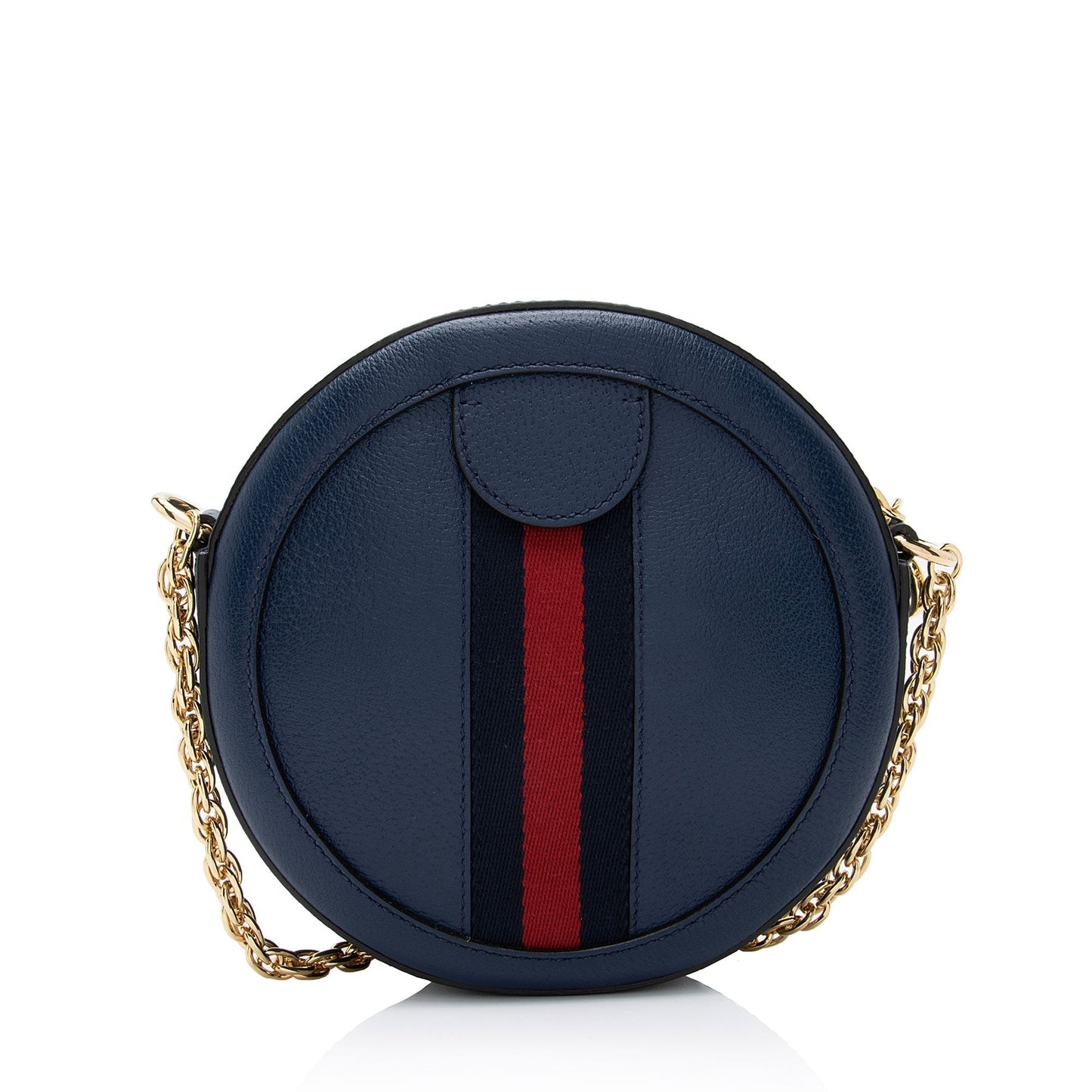Gucci Leather Ophidia Round Mini Shoulder Bag (SHF-vucmu1)