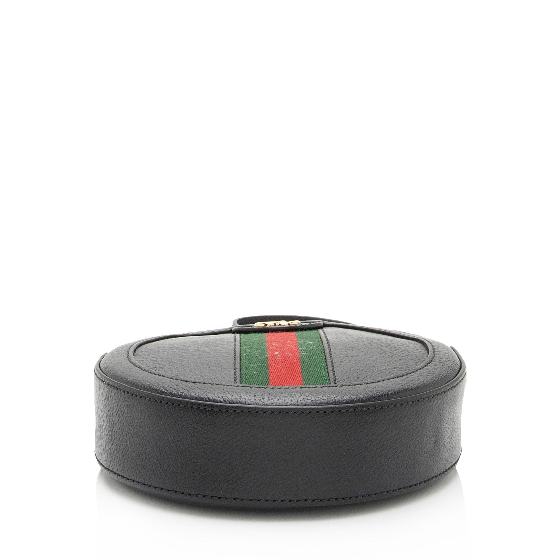 Gucci Leather Ophidia Round Mini Shoulder Bag (SHF-z9TS8F)