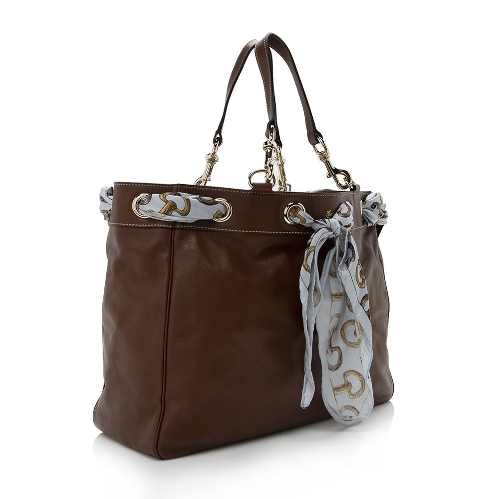 Gucci Monogram Leather Tote