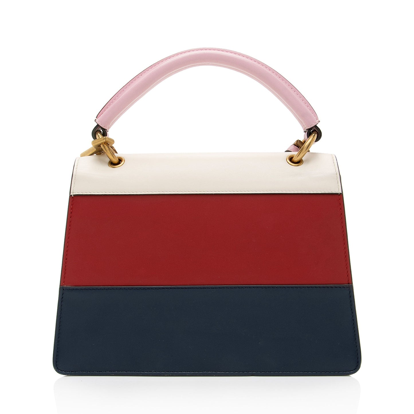 Gucci Nylon Leather Top Handle Shoulder Bag