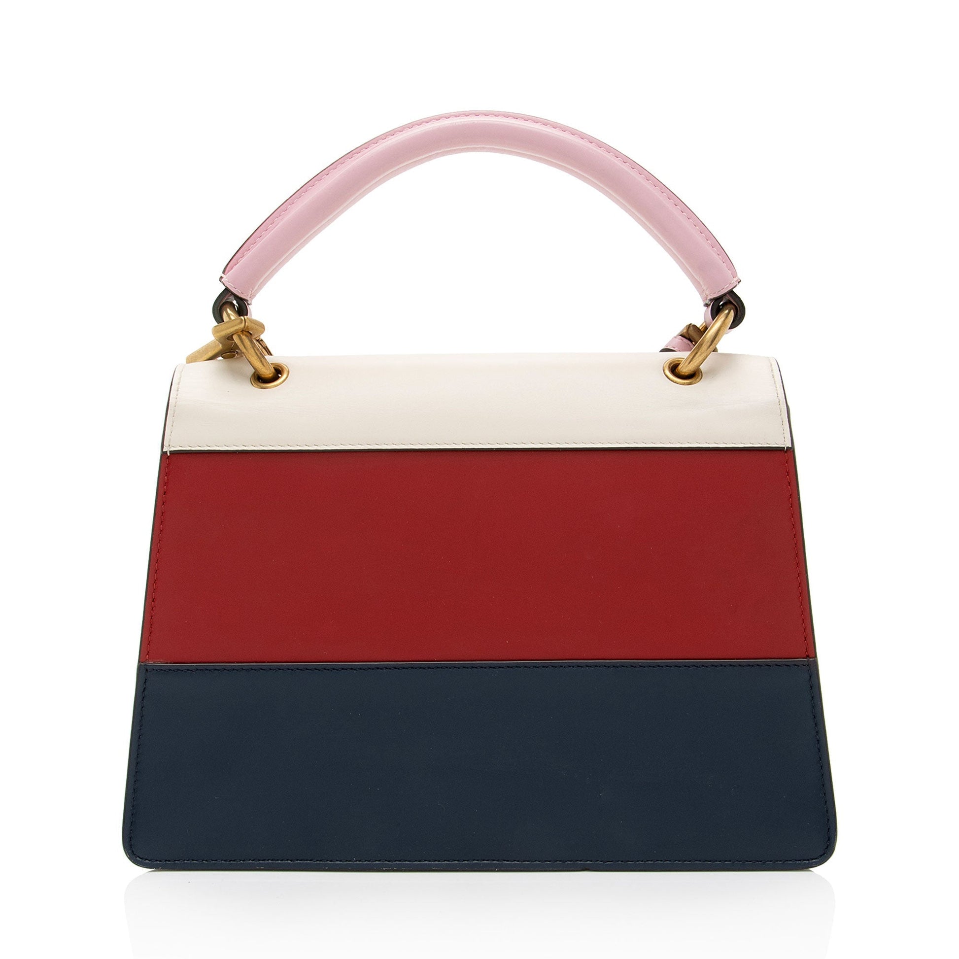 Gucci Nylon Leather Top Handle Shoulder Bag
