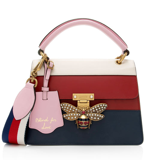 Gucci Nylon Leather Top Handle Shoulder Bag