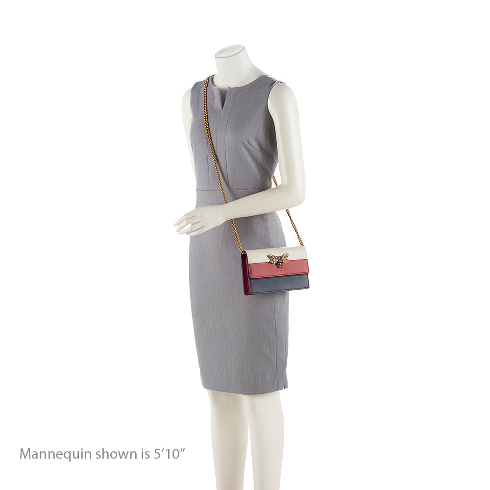 Gucci Leather Queen Margaret Wallet on Chain (SHF-19745)