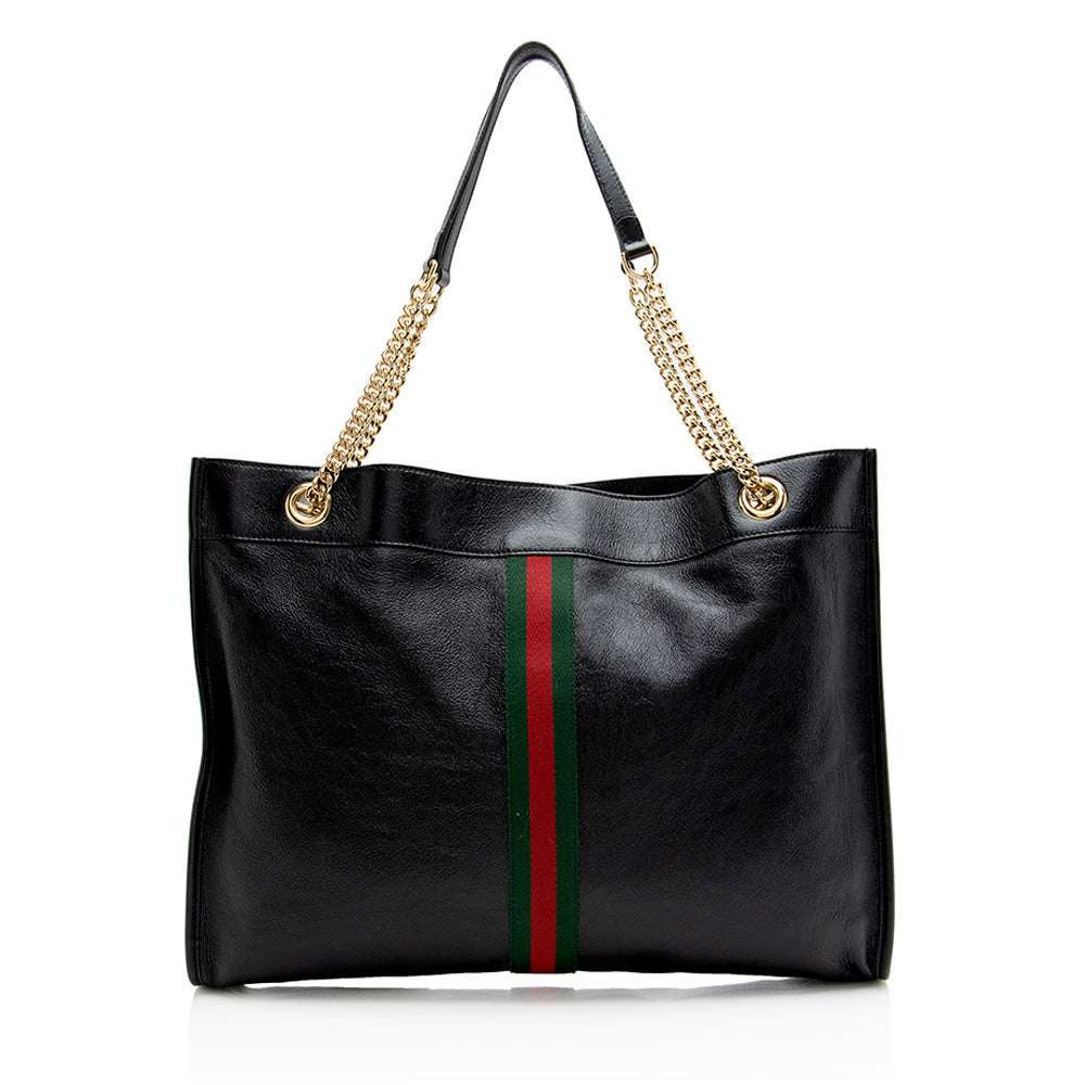 Gucci Leather Rajah Large Tote (SHF-23398)