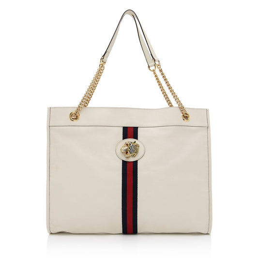 Gucci Leather Rajah Large Tote (SHF-cFWNwM)