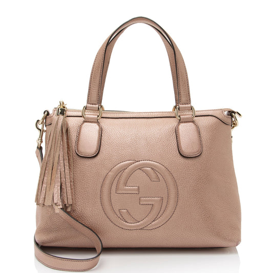 Gucci Leather Canvas Shoulder Bag