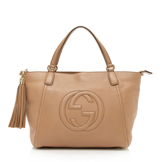Gucci Leather Top Handle Tote