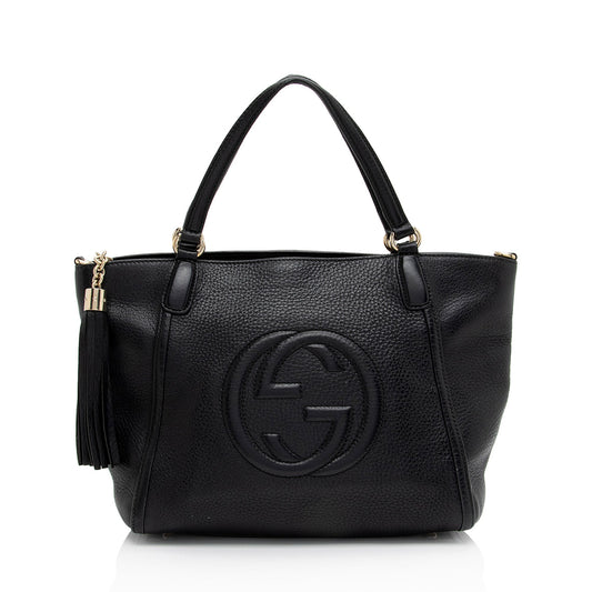 Gucci Leather Canvas Tote