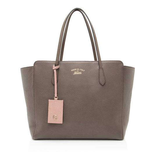 Gucci Leather Swing Medium Tote (SHF-23387)