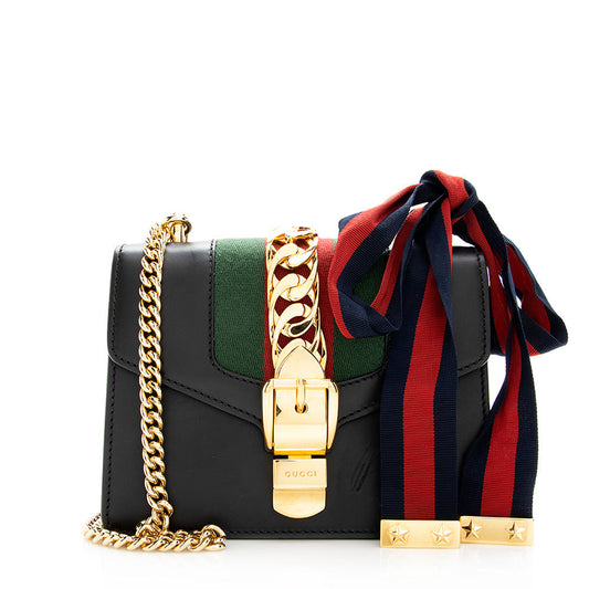 Gucci Leather Sylvie Small Shoulder Bag - FINAL SALE (SHF-19031)