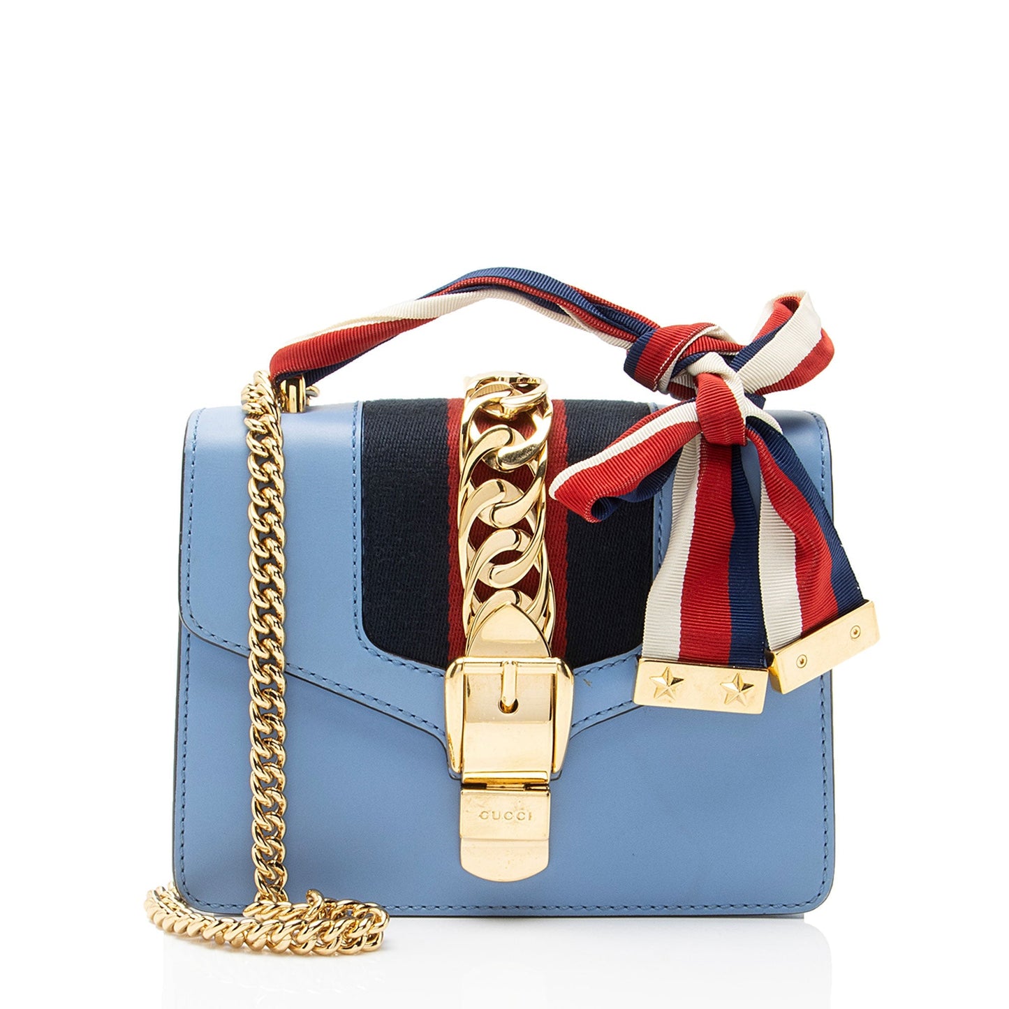 Gucci Leather Sylvie Mini Chain Bag