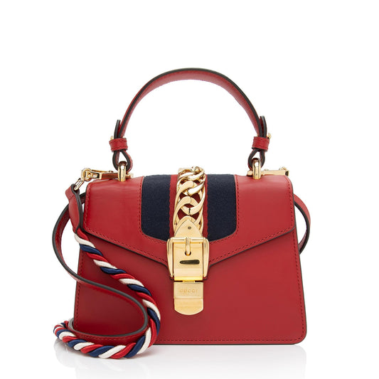 Gucci Leather Sylvie Mini Satchel (SHF-SJmAoq)