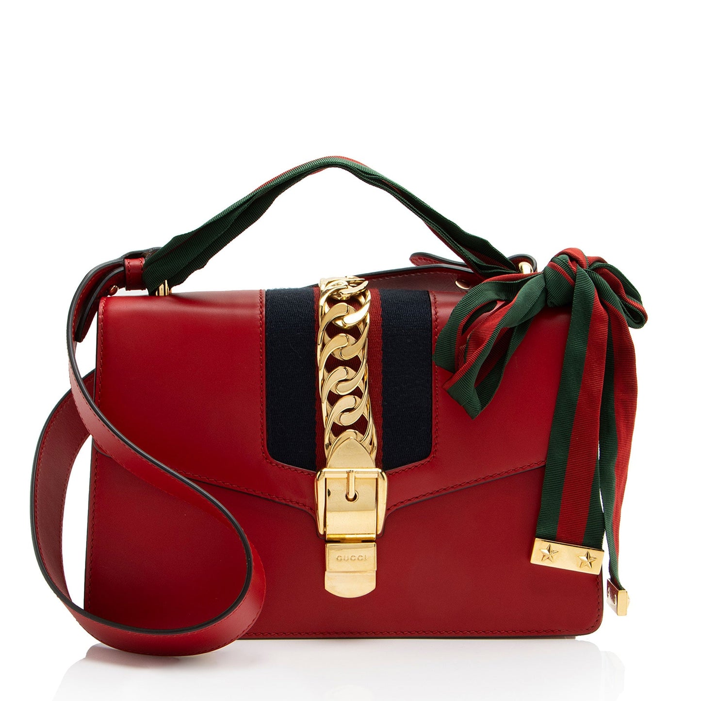 Gucci Leather Sylvie Small Shoulder Bag
