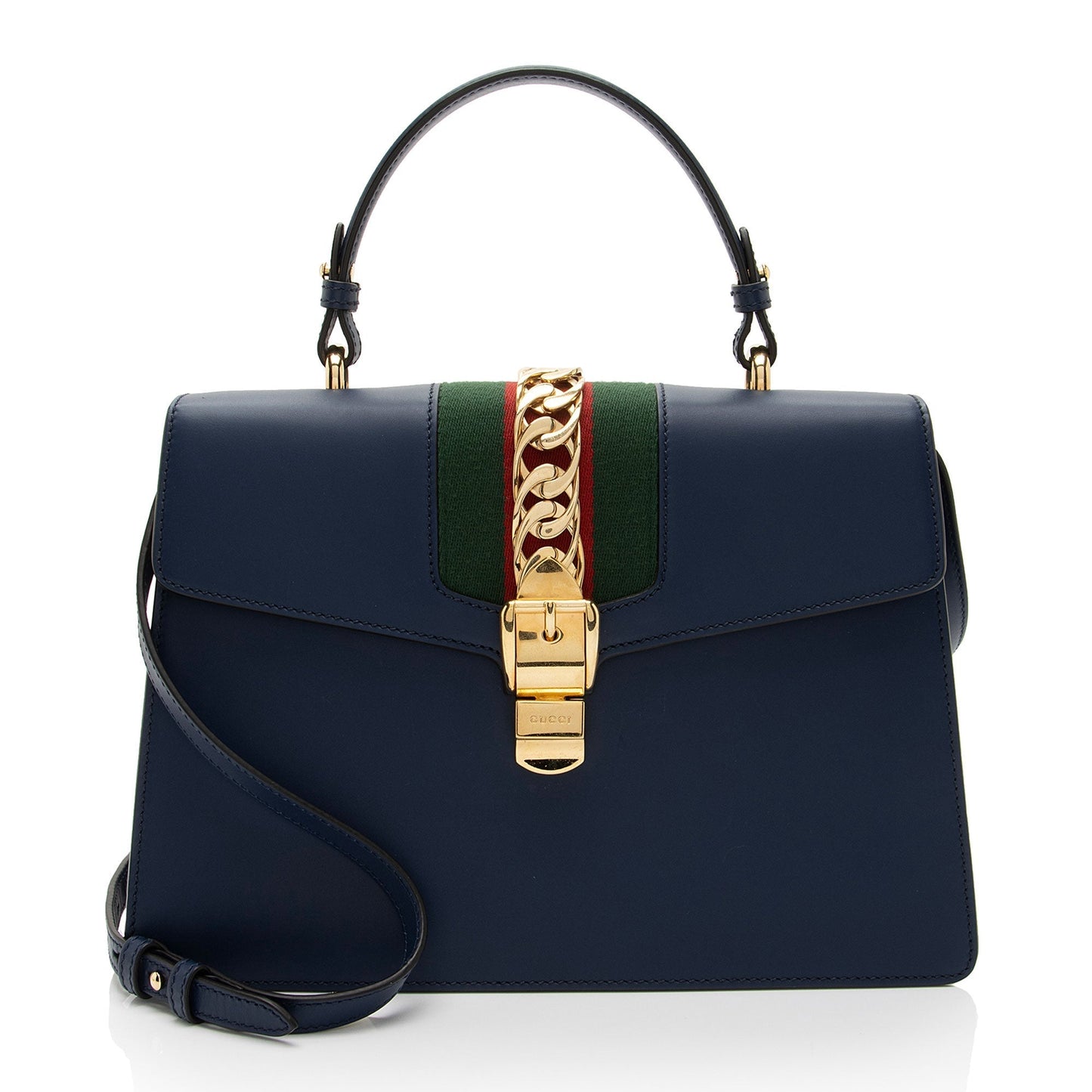 Gucci Nylon Leather Top Handle Shoulder Bag