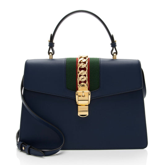 Gucci Nylon Leather Top Handle Shoulder Bag