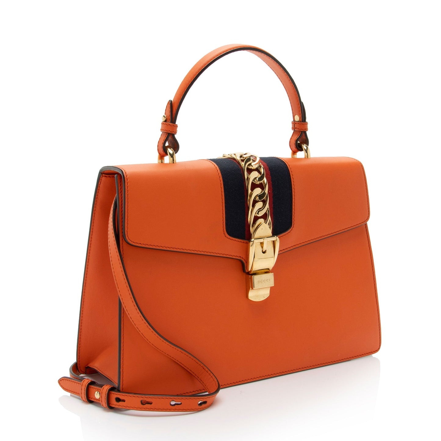 Gucci Nylon Leather Top Handle Shoulder Bag