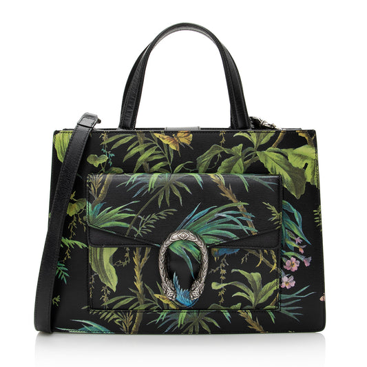 Gucci Leather Tropical Dionysus Medium Tote (SHF-22824)