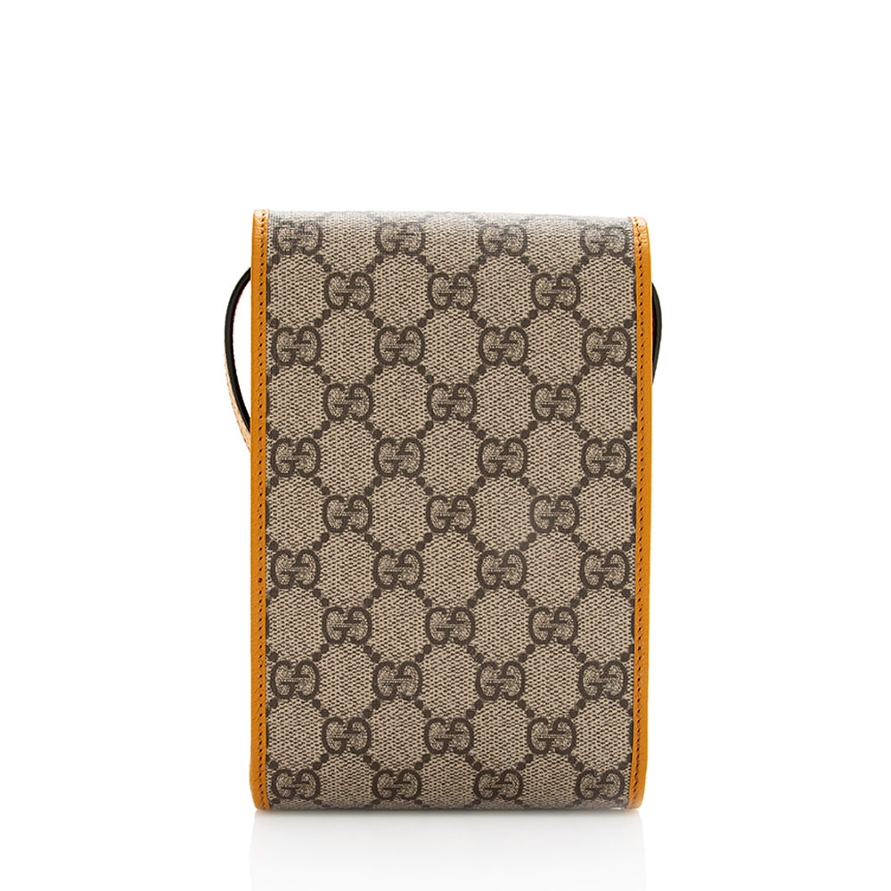 Gucci Leather Canvas Shoulder Bag Style 46