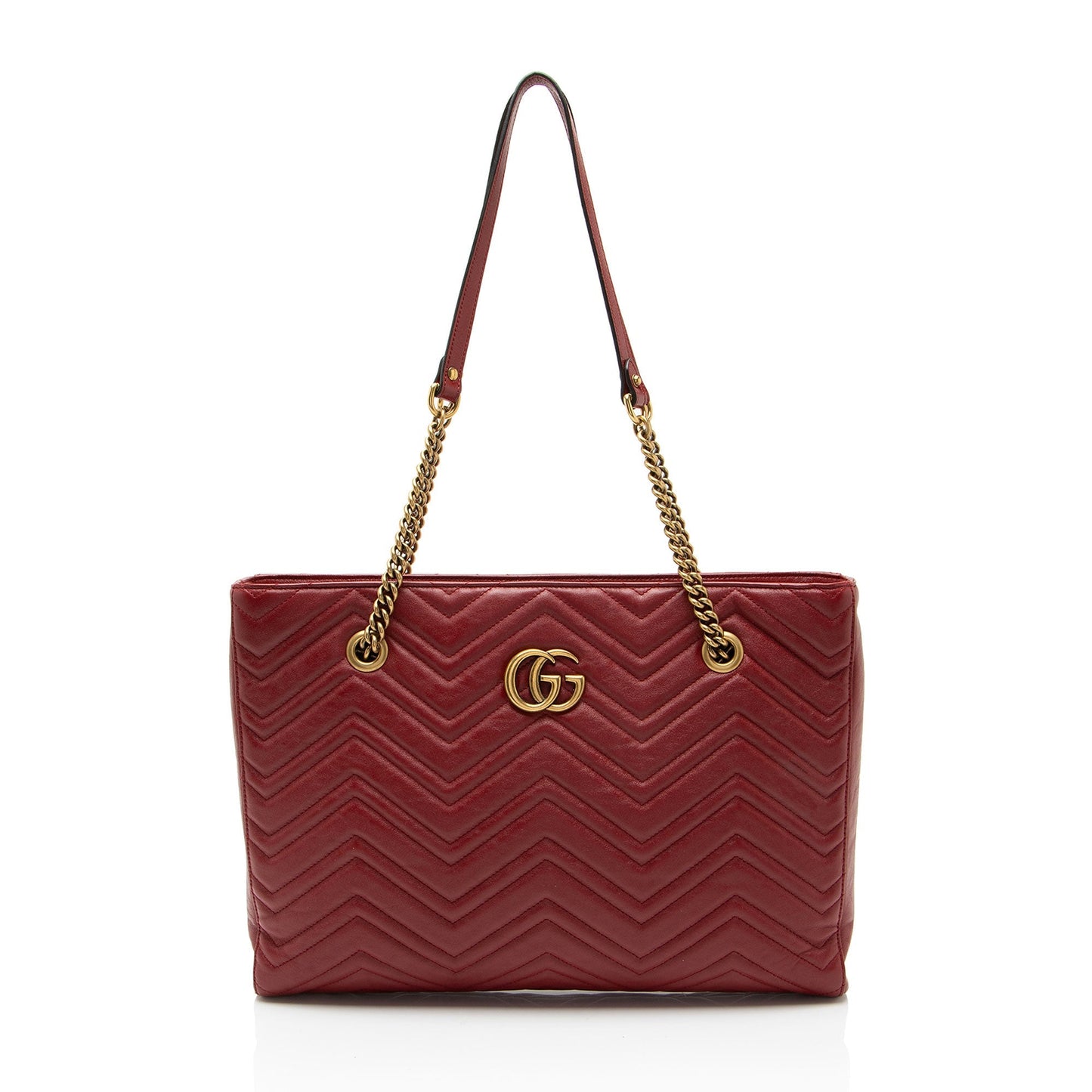 Gucci Matelasse Calfskin GG Marmont Medium Chain Tote