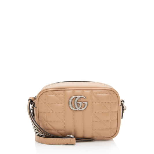 Gucci Mixed Matelasse Leather GG Marmont Aria Mini Camera Bag