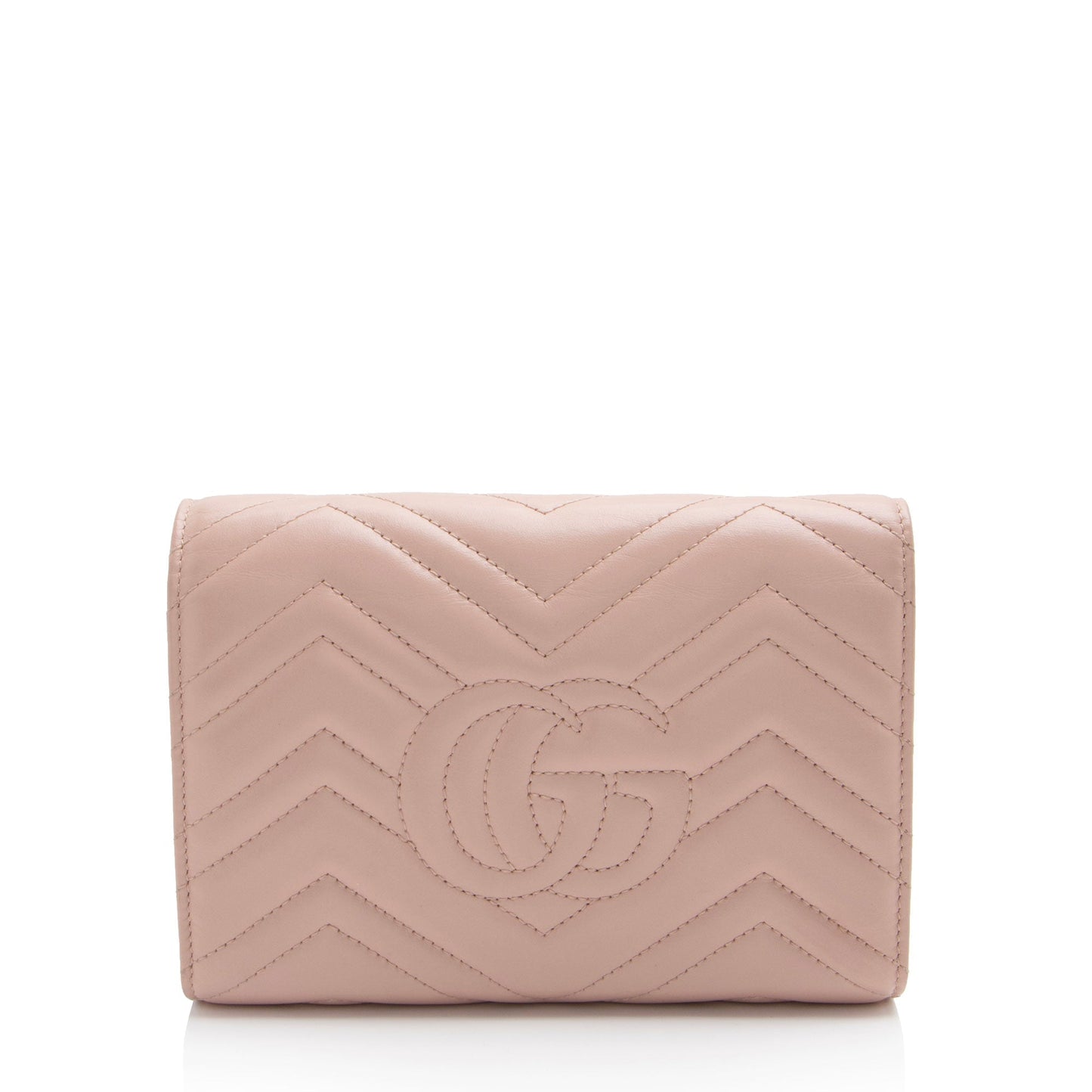 Gucci Matelasse Leather GG Marmont Wallet on Chain