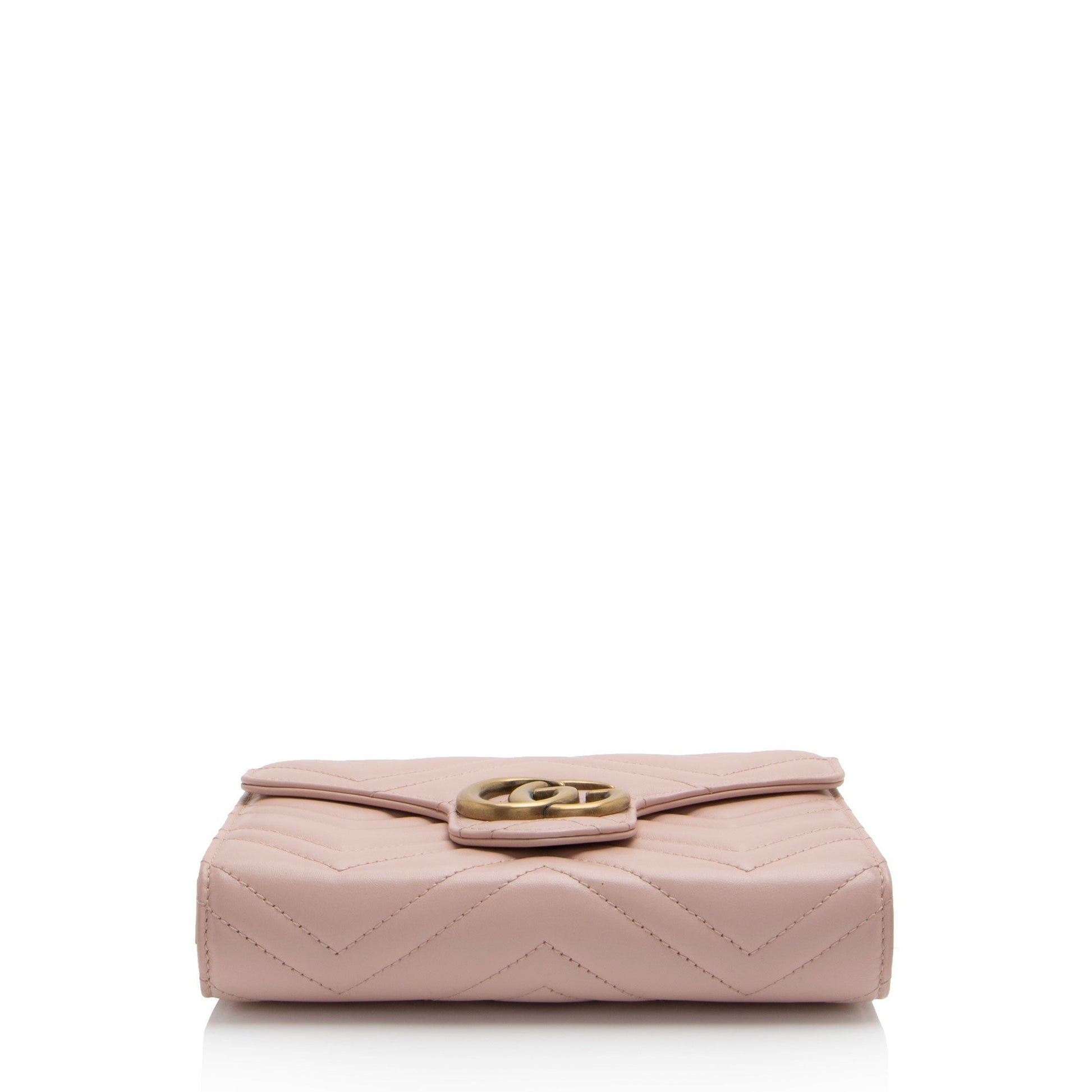 Gucci Matelasse Leather GG Marmont Wallet on Chain
