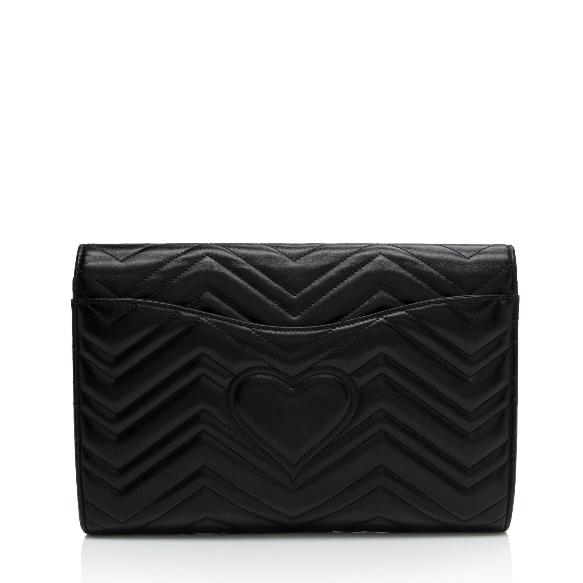 Gucci Matelasse Leather GG Marmont Clutch (SHF-v89K6D)