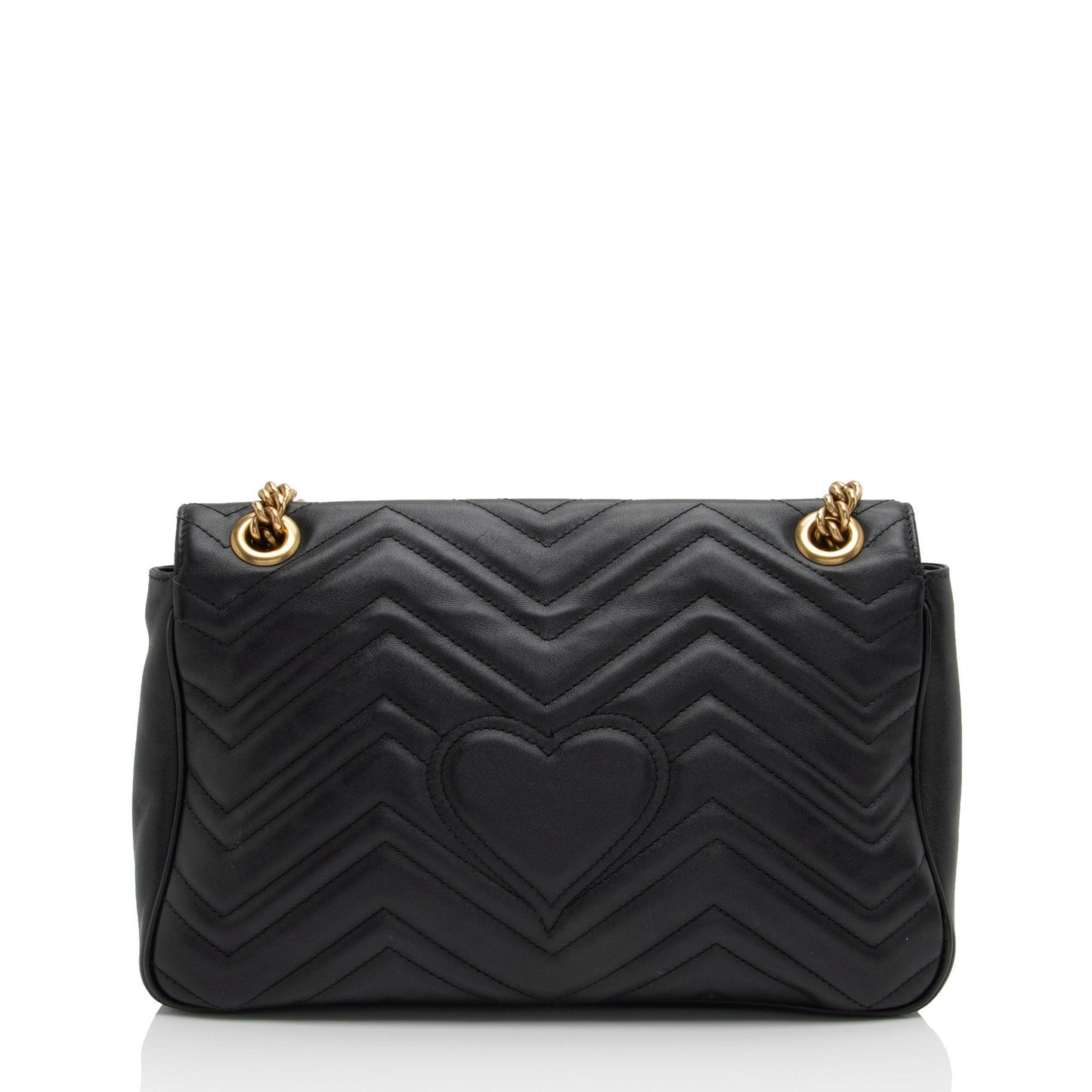 Gucci Matelasse Leather GG Marmont Medium Flap Shoulder Bag (SHF-VhM2jC)