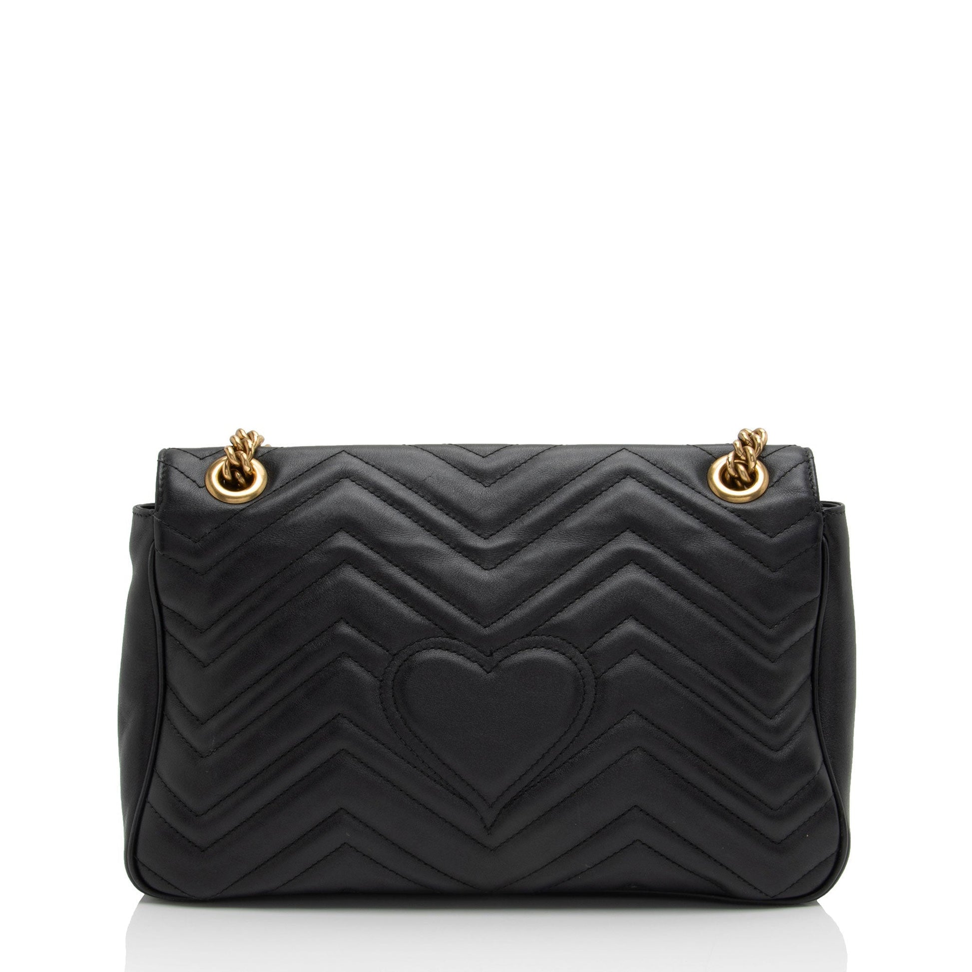 Gucci Matelasse Leather GG Marmont Medium Flap Shoulder Bag (SHF-VhM2jC)