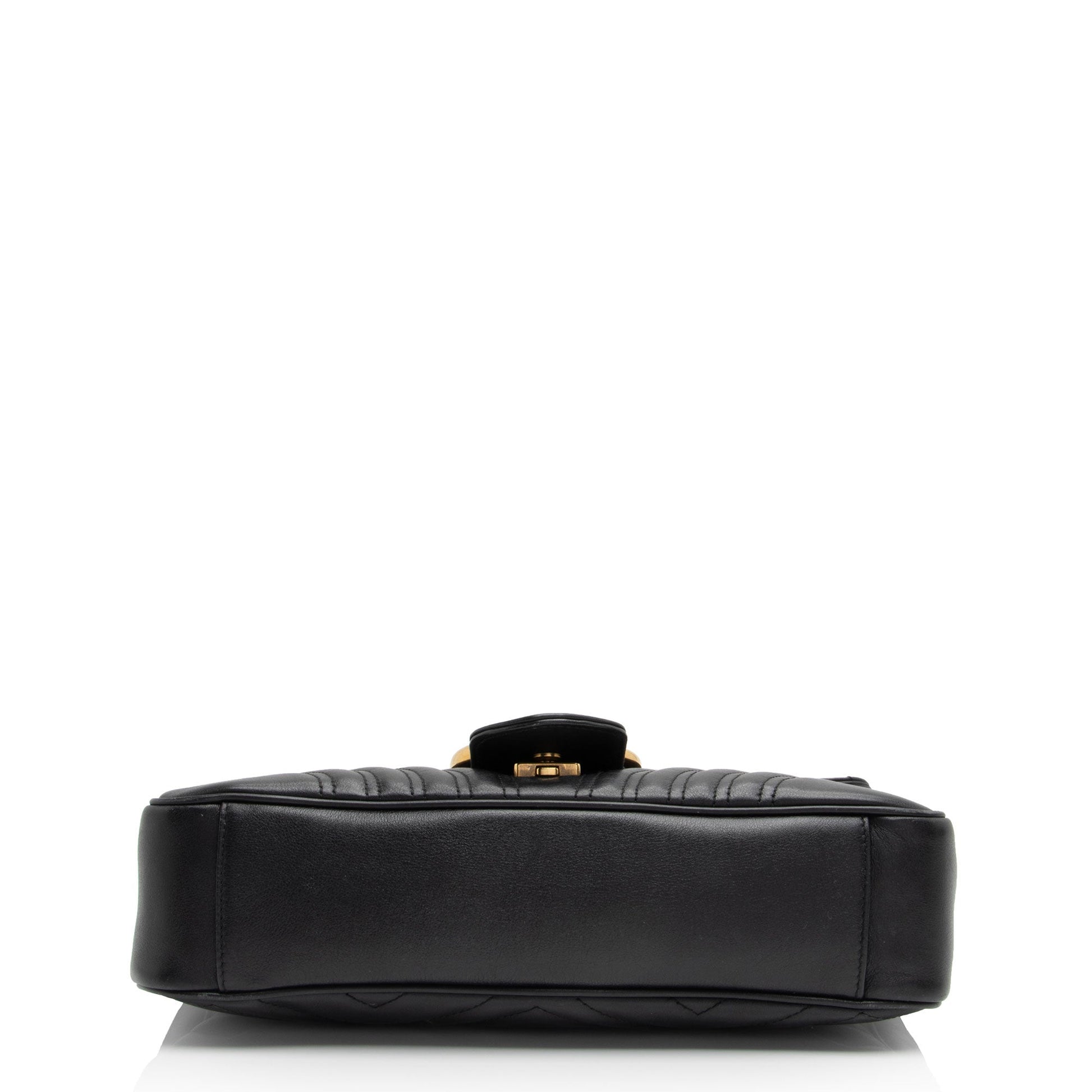 Gucci Matelasse Leather GG Marmont Medium Flap Shoulder Bag (SHF-VhM2jC)