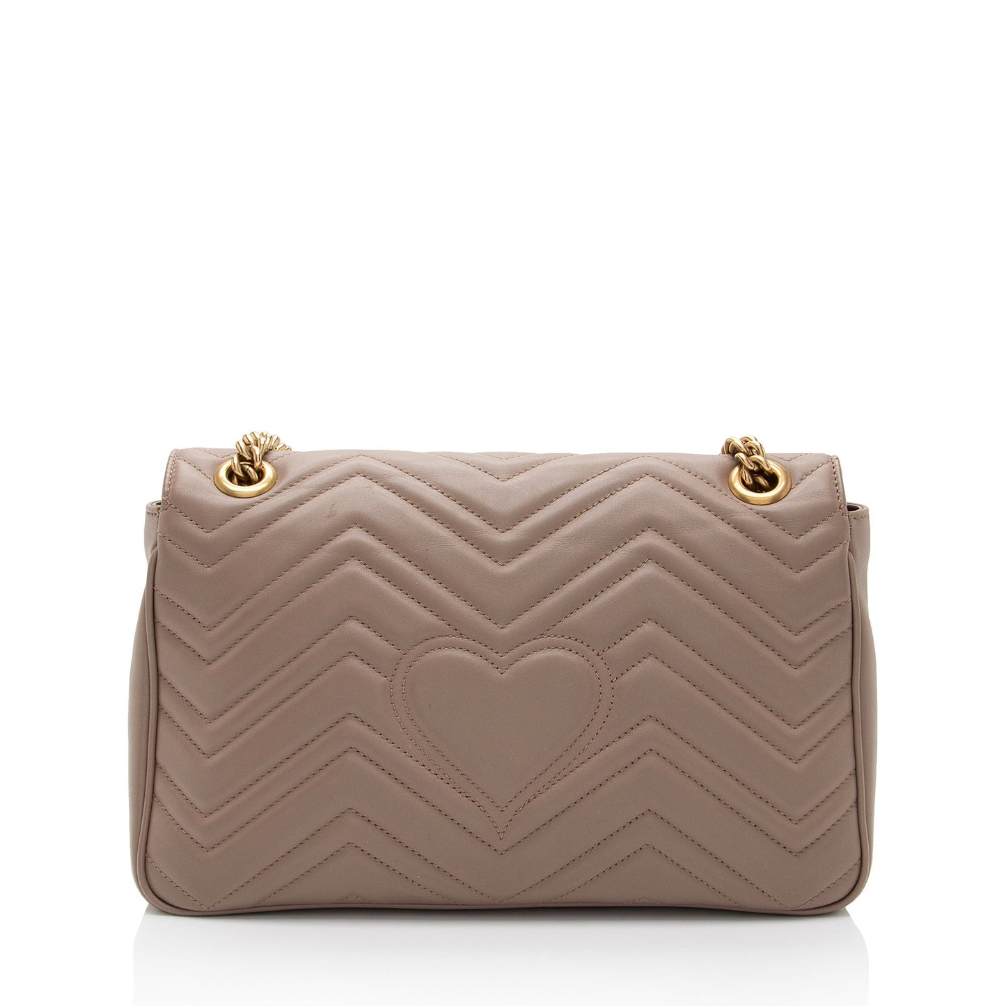 Gucci Matelasse Leather GG Marmont Medium Flap Shoulder Bag (SHF-EZthFS)