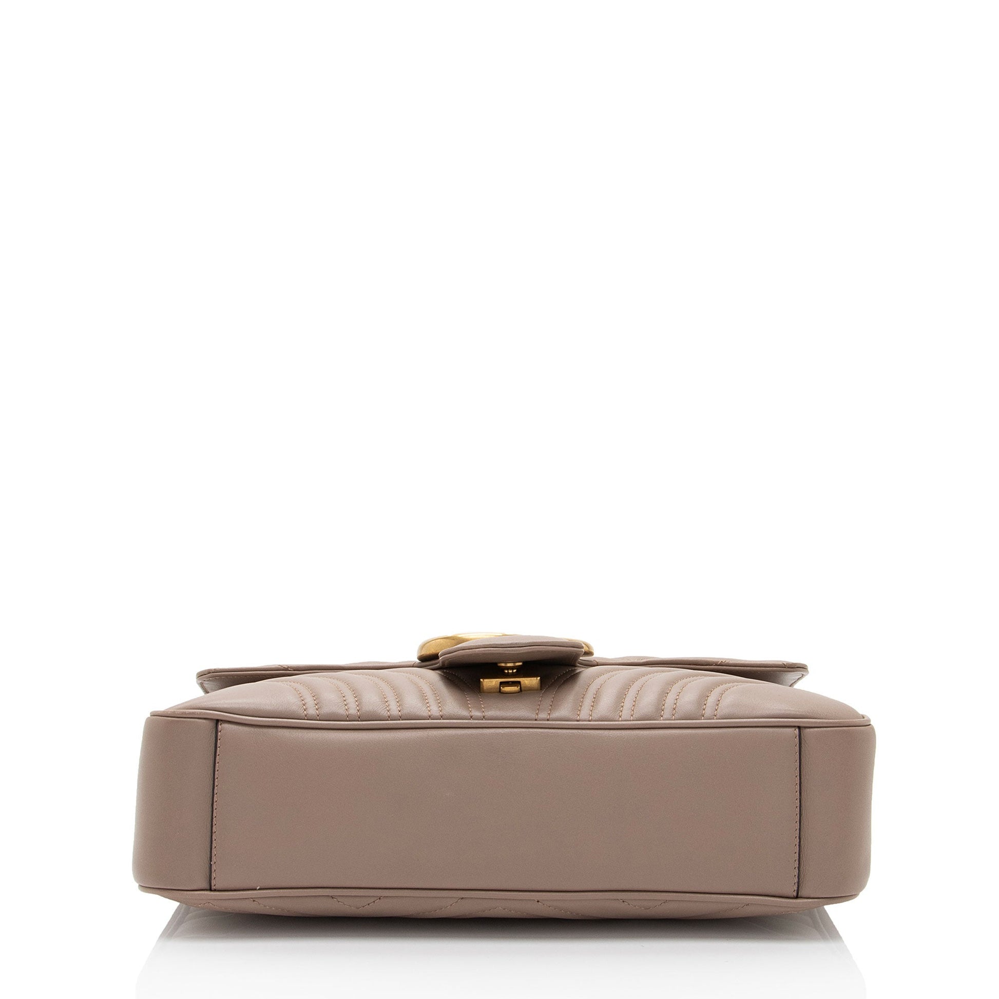 Gucci Matelasse Leather GG Marmont Medium Flap Shoulder Bag (SHF-EZthFS)