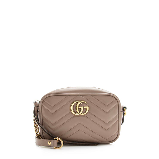 Gucci Matelasse Leather GG Marmont Mini Bag (SHF-22400)