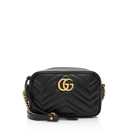 Gucci Matelasse Leather GG Marmont Mini Bag (SHF-jGNX76)