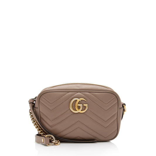Gucci Matelasse Leather GG Marmont Mini Bag (SHF-mxqNer)