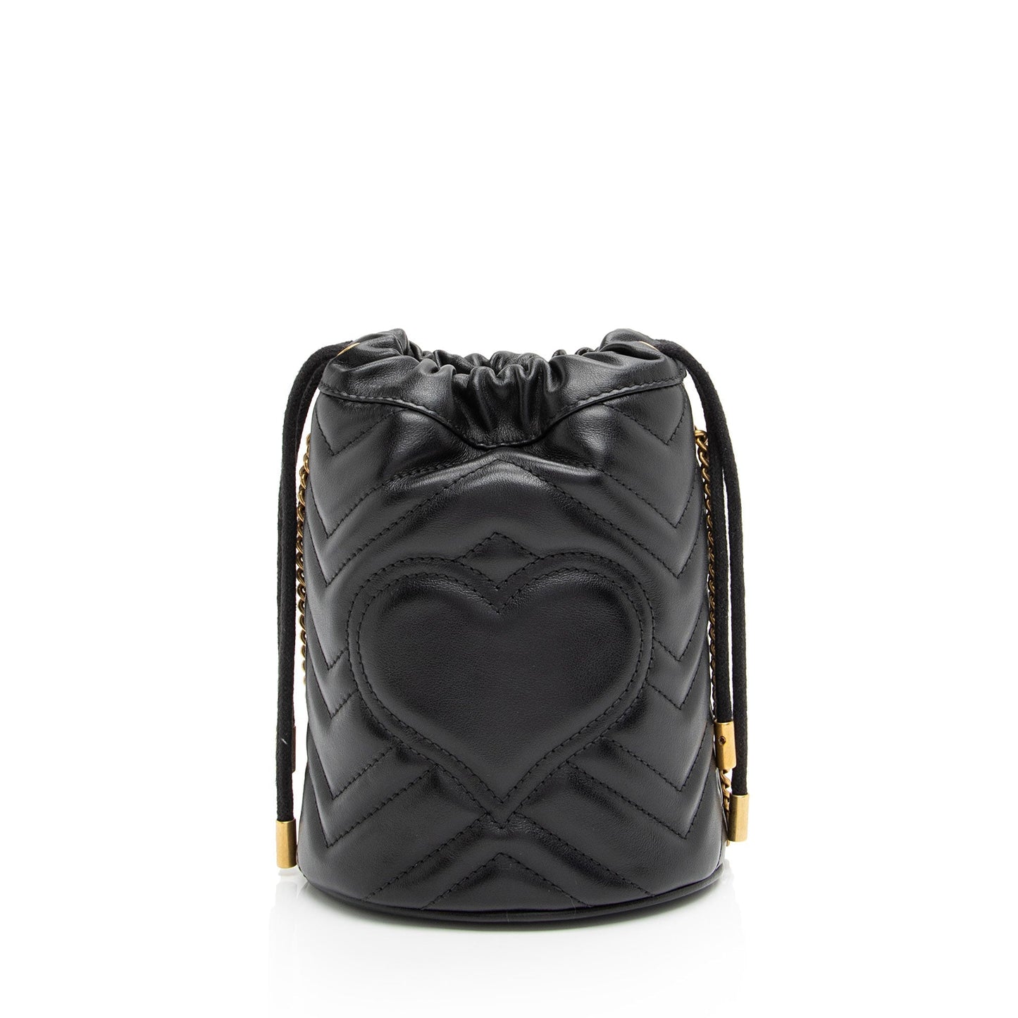 Gucci Matelasse Leather GG Marmont Mini Bucket Bag (SHF-81NEzE)