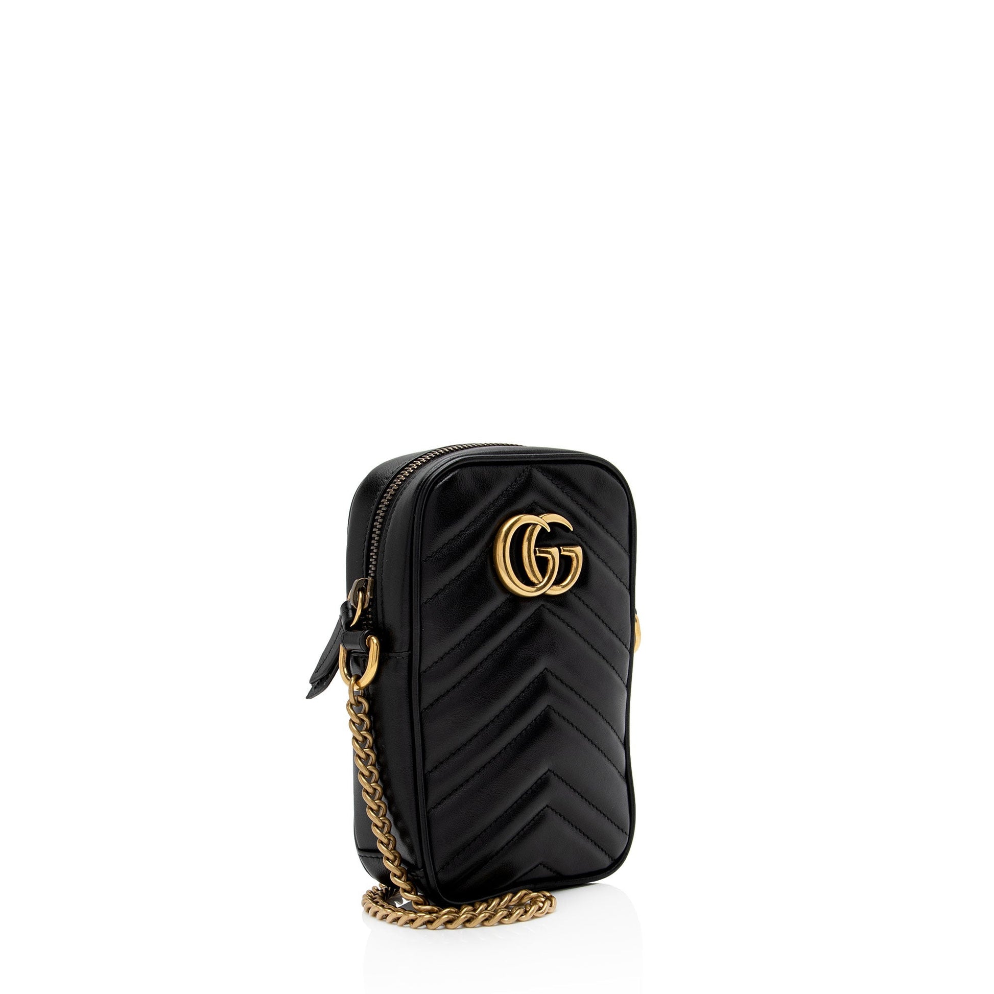 Gucci Matelasse Leather GG Marmont Mini Crossbody Bag (SHF-2UTE9c)