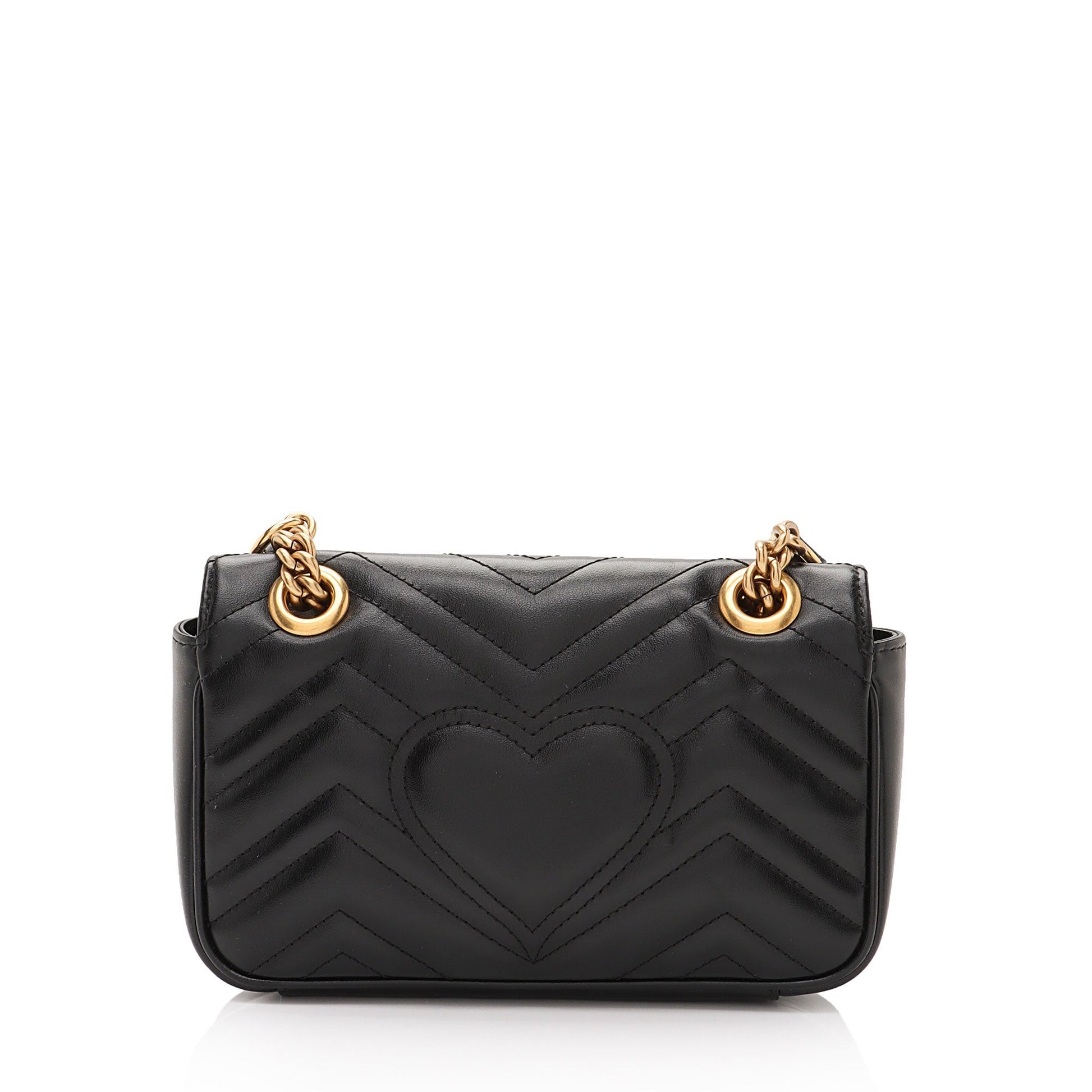 Gucci Matelasse Leather GG Marmont Mini Shoulder Bag (SHF-iWJZlj)
