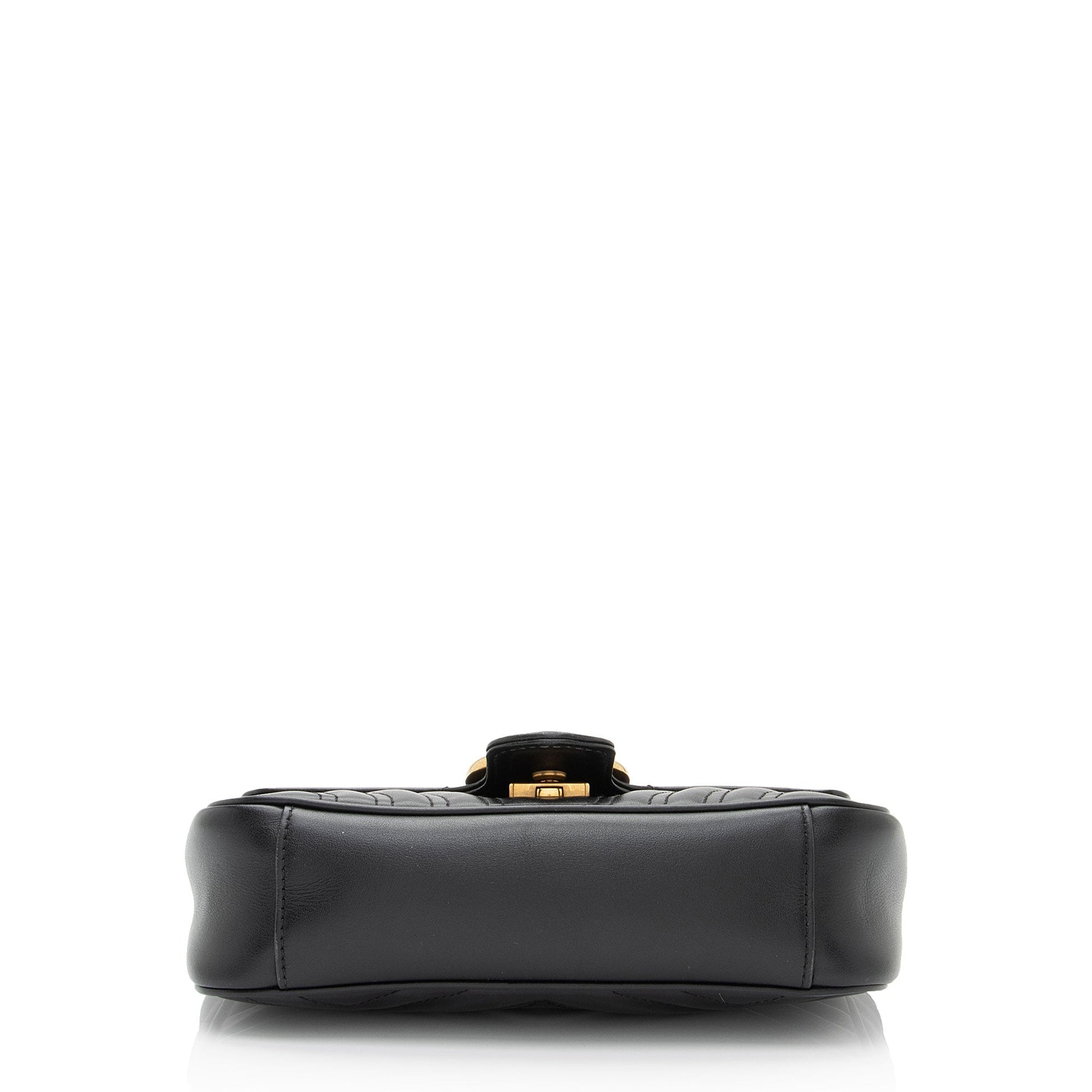 Gucci Matelasse Leather GG Marmont Mini Flap Bag (SHF-3BWamx)