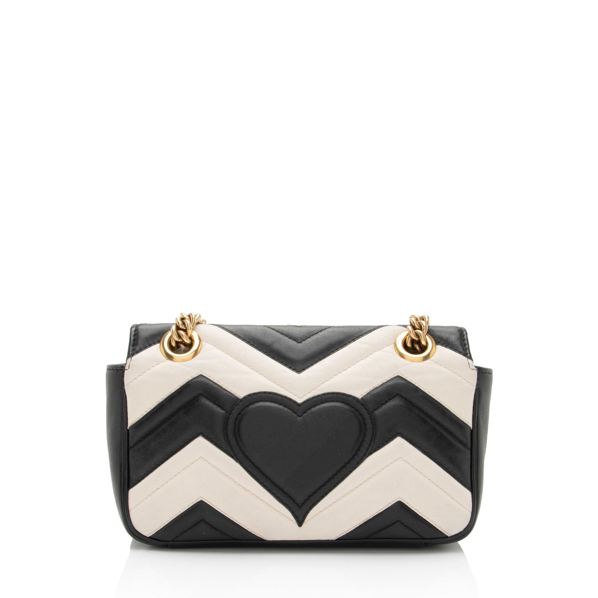 Gucci Matelasse Leather GG Marmont Two Tone Mini Flap Bag (SHF-GrfDUZ)