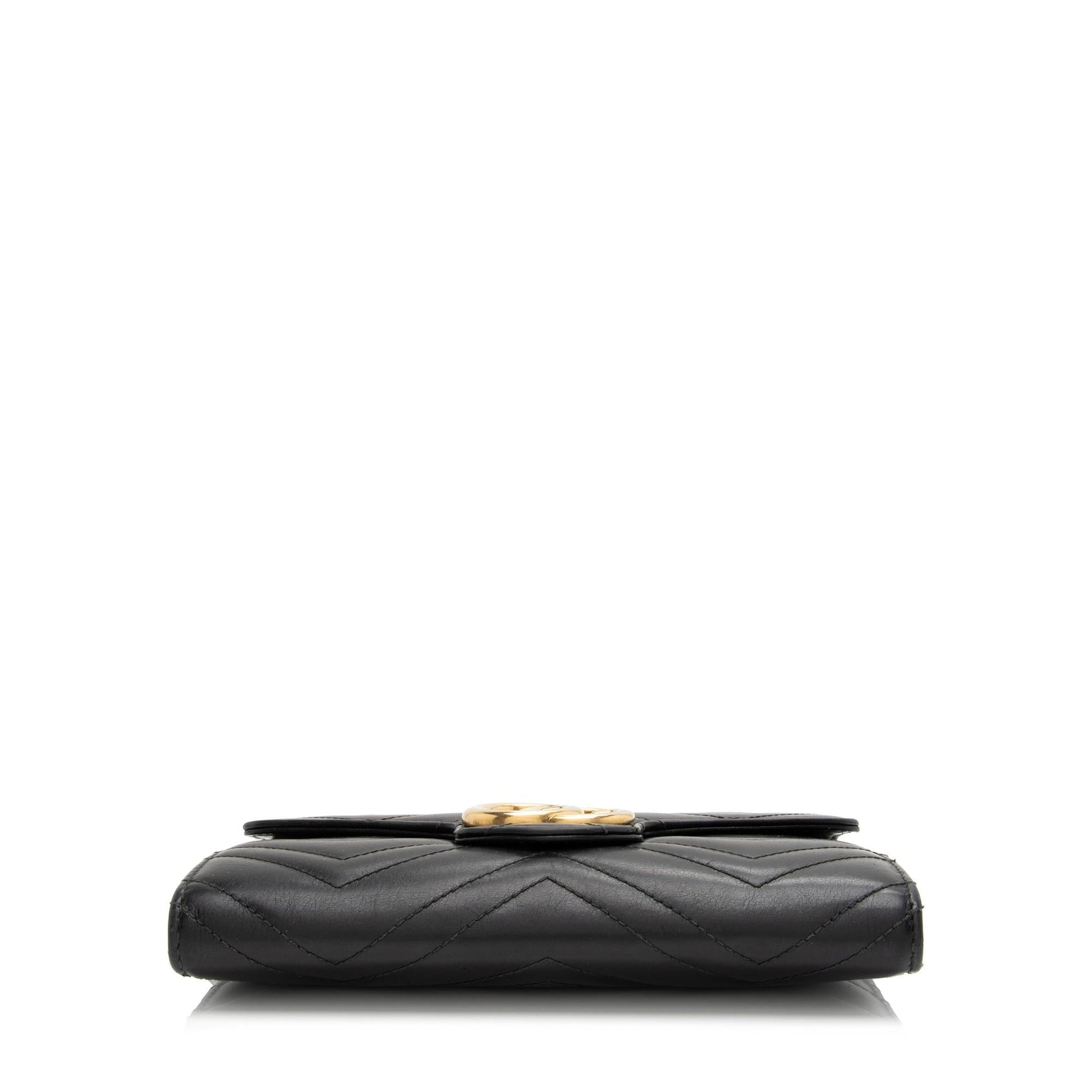 Gucci Matelasse Leather GG Marmont Mini Wallet on Chain Bag (SHF-zSUheQ)