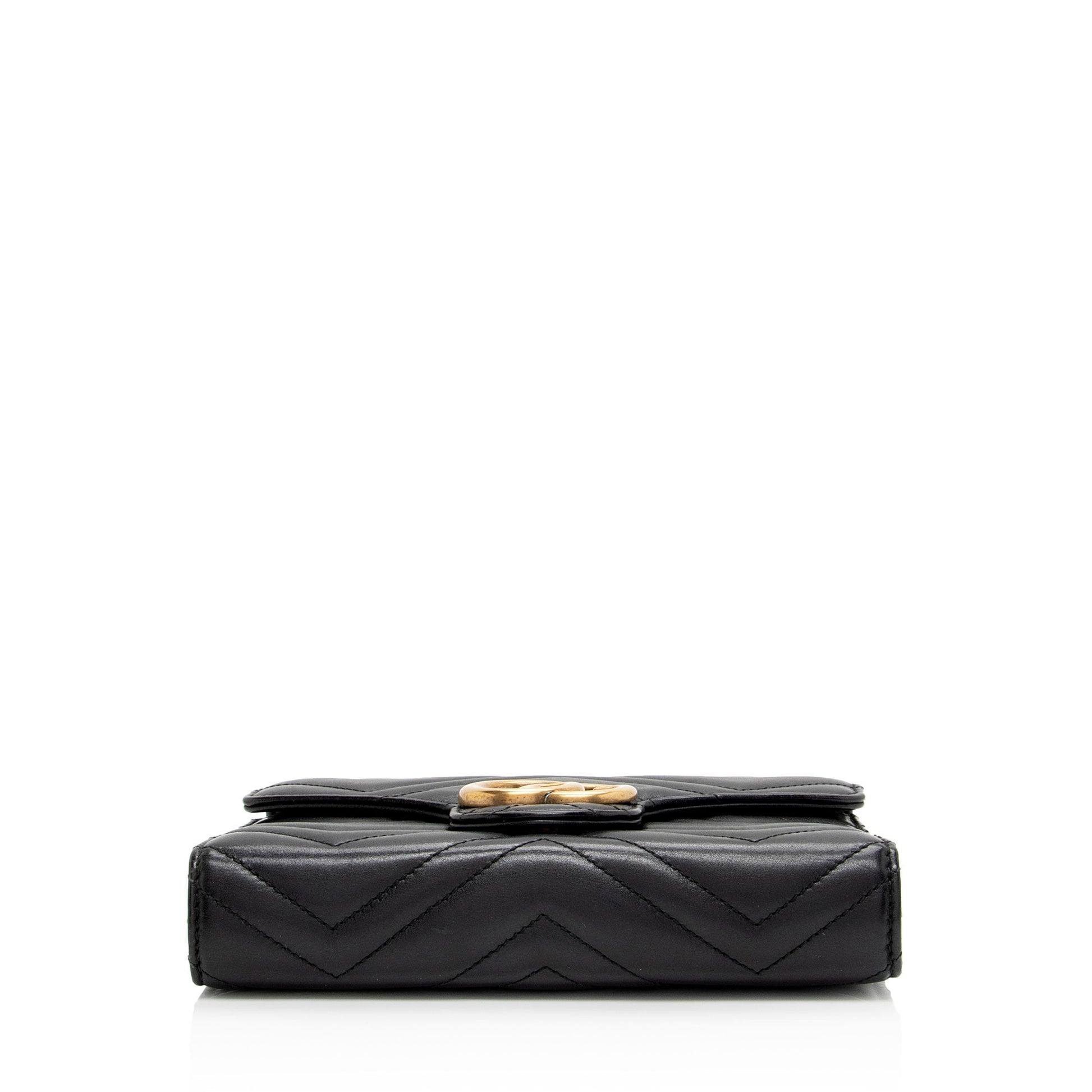 Gucci Matelasse Leather GG Marmont Mini Wallet on Chain Bag (SHF-0WR0OD)