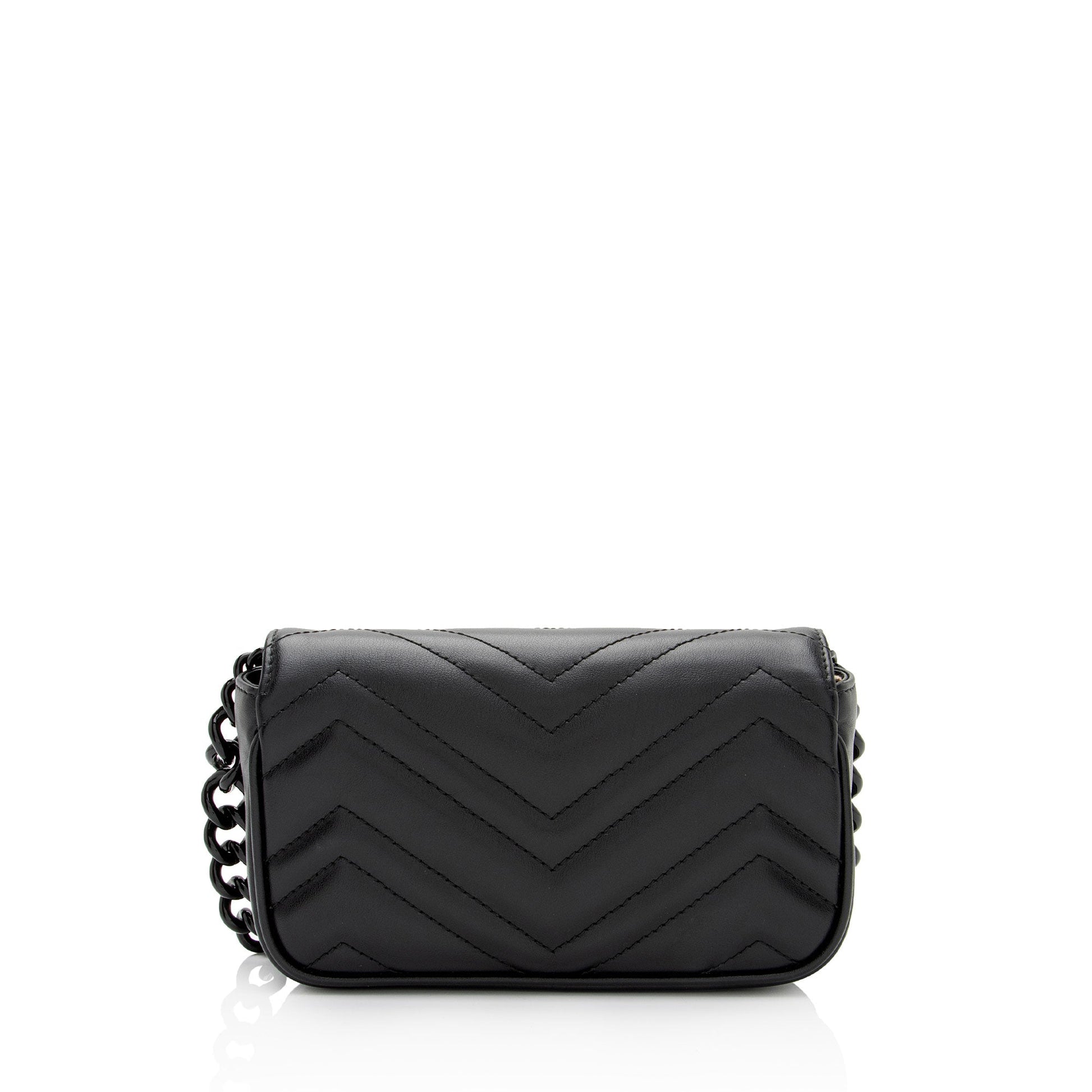 Gucci Matelasse Leather GG Marmont Monochrome Belt Bag (SHF-2itioi)