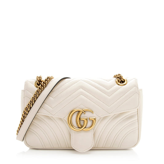 Gucci Matelasse Leather GG Marmont Small Bag (SHF-20501)