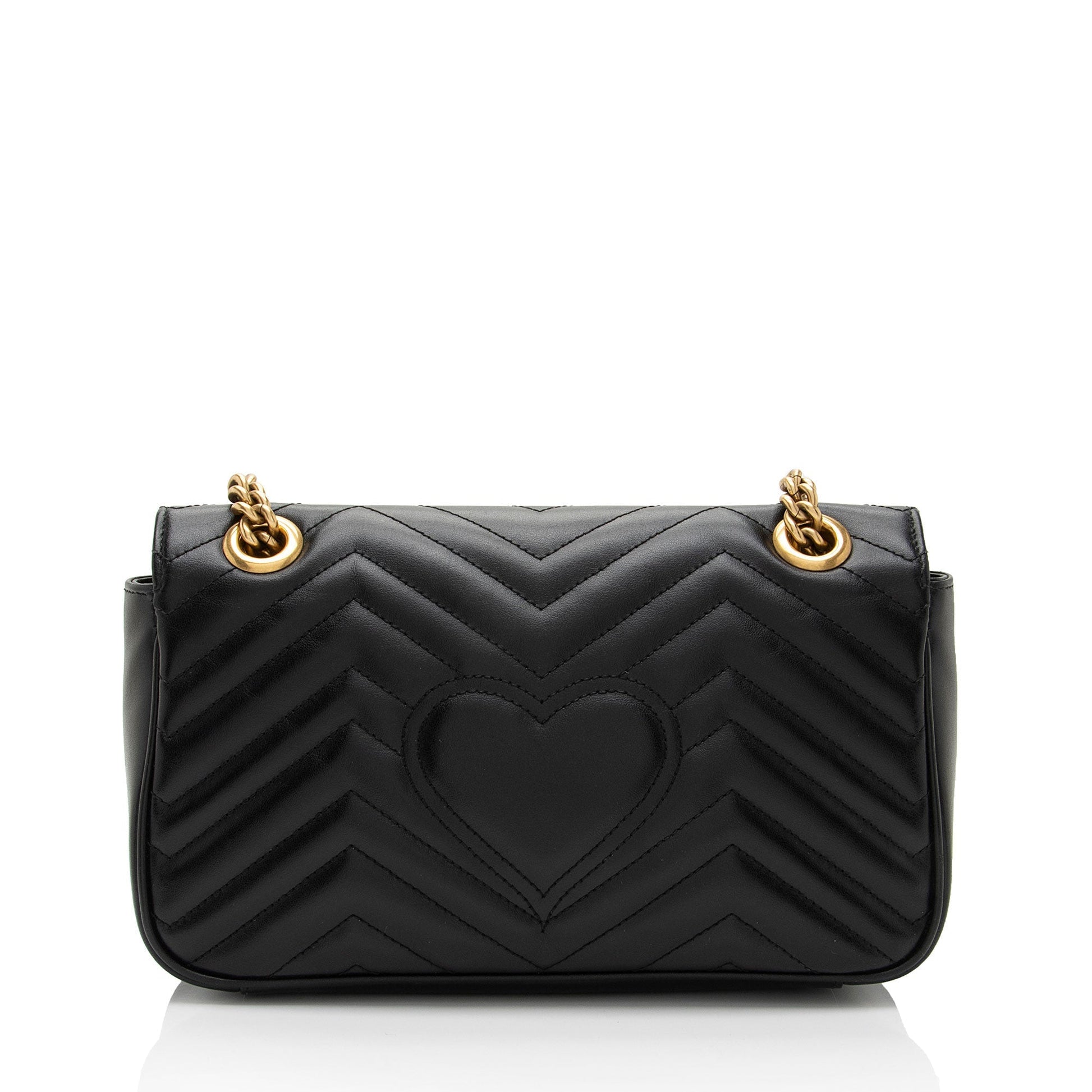 Gucci Matelasse Leather GG Marmont Small Flap Bag (SHF-Bvjama)