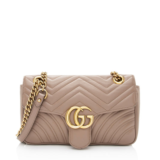 Gucci Matelasse Leather GG Marmont Medium Flap Bag