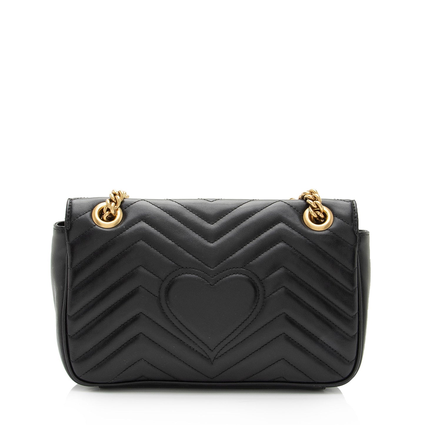 Gucci Matelasse Leather GG Marmont Small Flap Shoulder Bag (SHF-IkiGIu)